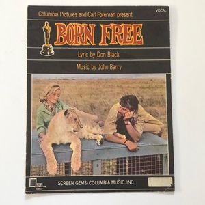 Vintage 1966 Born Free sheet music